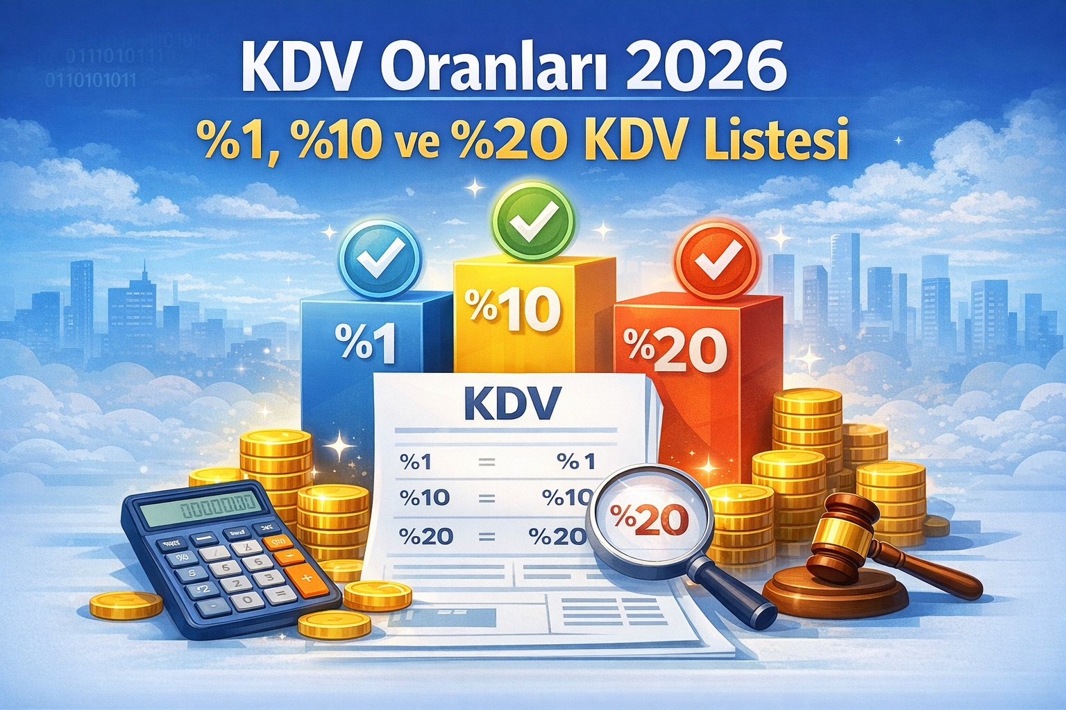 KDV Oranları 2026: %1, %10 ve %20 KDV Listesi - KobiVergi